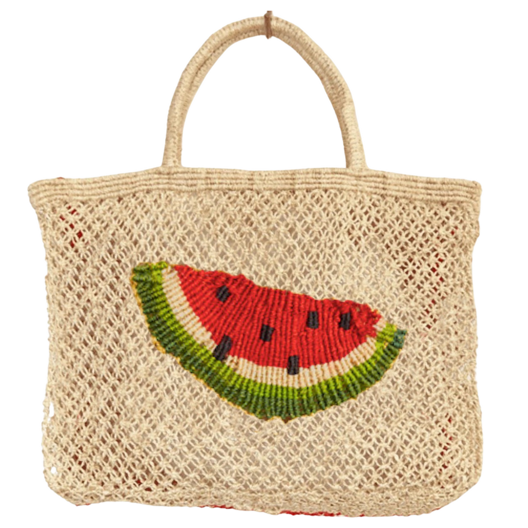 The Jacksons London Bag - Watermelon Jute Bag - Natural