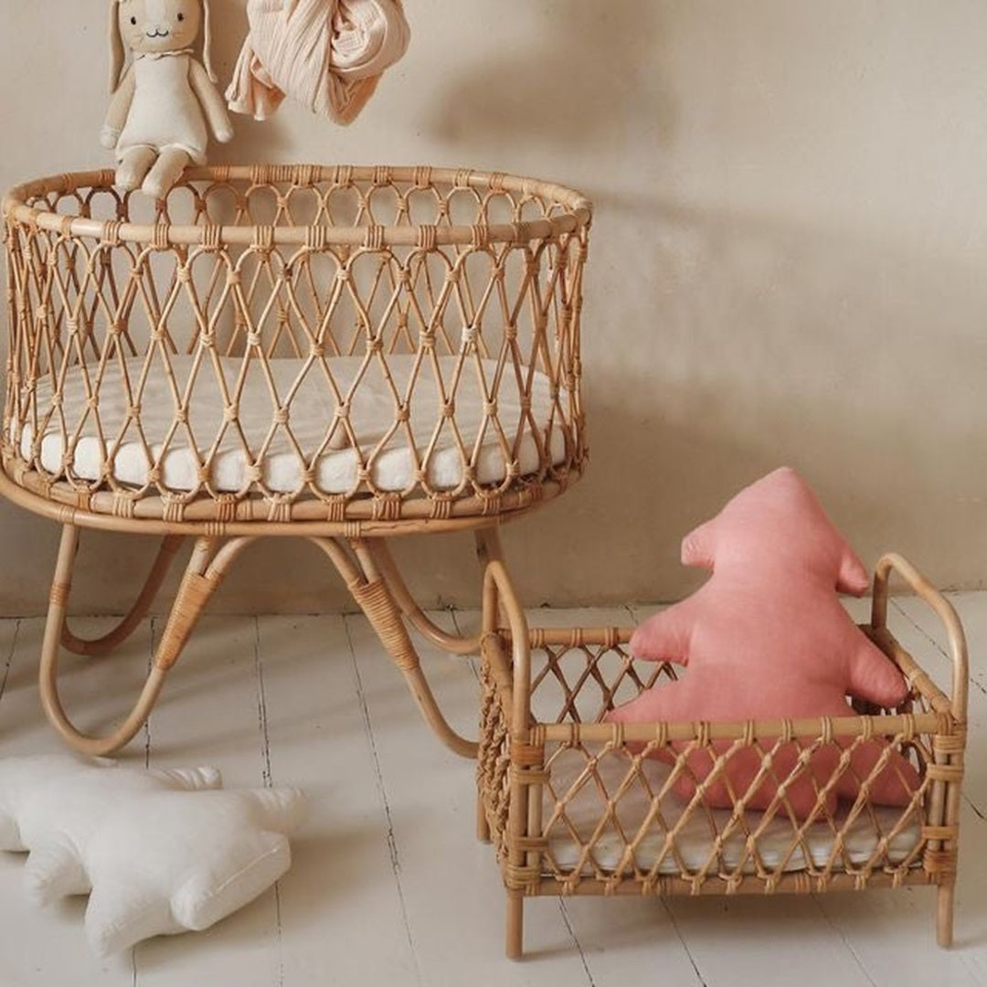 Natura Inigo Rattan Baby Bassinet Natura Living Dubai