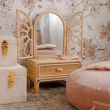 Load image into Gallery viewer, Natura Daisy Kids Rattan Vanity