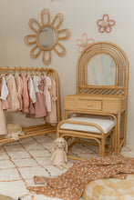 Load image into Gallery viewer, Natura Rainbow Rattan Kids Vanity with Stool
