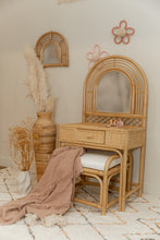 Load image into Gallery viewer, Natura Rainbow Rattan Kids Vanity with Stool