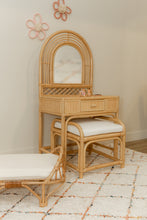 Load image into Gallery viewer, Natura Rainbow Rattan Kids Vanity with Stool