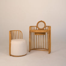 Load image into Gallery viewer, Natura Eden Rattan Vanity and Stool Set
