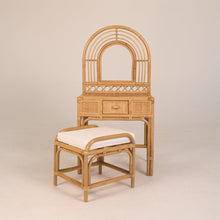 Load image into Gallery viewer, Natura Rainbow Rattan Kids Vanity with Stool