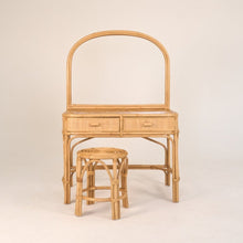 Load image into Gallery viewer, Natura Tessa Rattan Adult Vanity W/ Mirror and Stool Set