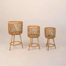 Load image into Gallery viewer, Natura Ivy Natural Rattan Boho Planter Vase (Available in 3 sizes)

