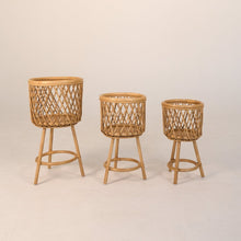 Load image into Gallery viewer, Natura Ivy Natural Rattan Boho Planter Vase (Available in 3 sizes)
