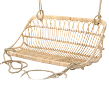 Load image into Gallery viewer, Natura Bohemian Rattan Hanging Double Seat Chair