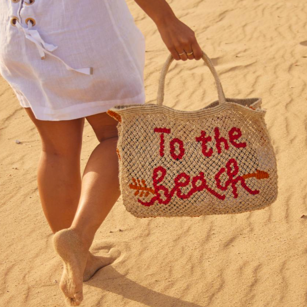 The Jacksons London Bag - To The Beach Jute Bag
