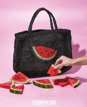 Load image into Gallery viewer, The Jacksons London Bag - Watermelon Jute Bag - Black