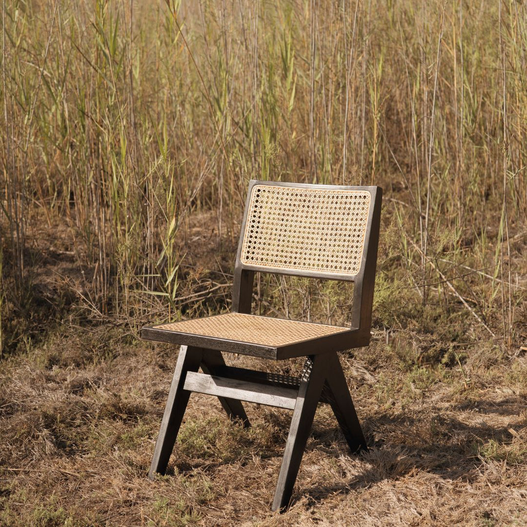 Natura P. Jeanneret inspired Zora Teak and Rattan Chair