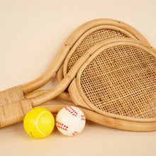 Load image into Gallery viewer, Natura Rattan Tennis Racket and Ball
