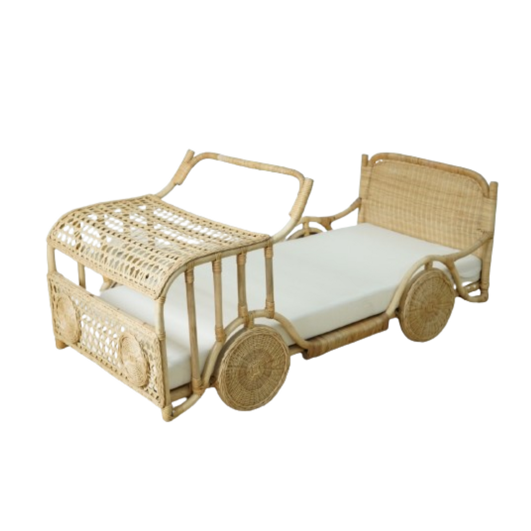 Natura Luigi Rattan Car Kids Bed