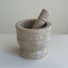 Load image into Gallery viewer, Handmade Mortar & Pestle - Brown Breccia