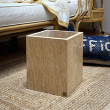 Load image into Gallery viewer, Handmade Travertine Waste Basket