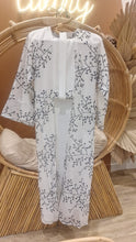 Load image into Gallery viewer, Natura Floral White Abaya