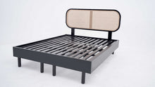 Load image into Gallery viewer, Natura Skylar Queen Bed Mahogany Wood Rattan