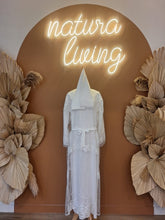 Load image into Gallery viewer, Natura Linen White Embroidery Abaya