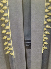 Load image into Gallery viewer, Natura Linen Leaf Embroidered Abaya