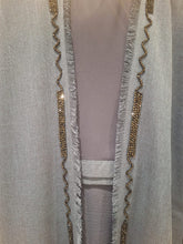 Load image into Gallery viewer, Natura Linen Blue Abaya