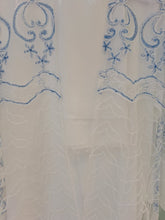 Load image into Gallery viewer, Natura Linen Floral Embroidered White Abaya