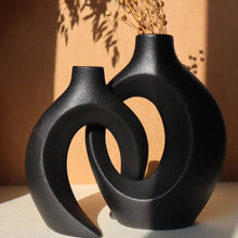 Load image into Gallery viewer, Handmade Hollow Ceramic Vase - Gael (Available in 2 colors)
