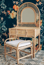 Load image into Gallery viewer, Natura Rainbow Rattan Kids Vanity with Stool