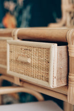 Load image into Gallery viewer, Natura Rainbow Rattan Kids Vanity with Stool