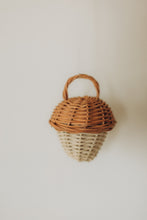 Load image into Gallery viewer, Natura Acorn Rattan Rattle (Set of 2)