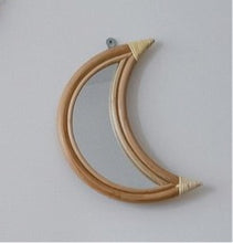 Load image into Gallery viewer, Natura Moon Rattan Mirror