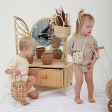 Load image into Gallery viewer, Natura Daisy Kids Rattan Vanity