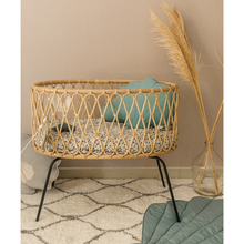 Load image into Gallery viewer, Natura Arlo Oval Rattan Bassinet with Iron leg
