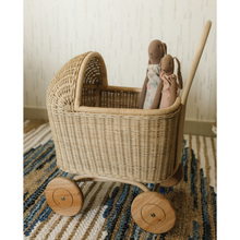 Load image into Gallery viewer, Natura Trixie Rattan Doll Pram
