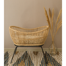 Load image into Gallery viewer, Natura Archie Rattan Bassinet with Iron leg