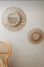 Load image into Gallery viewer, Damage/Defective Natura Daisy Rattan Mirror Large