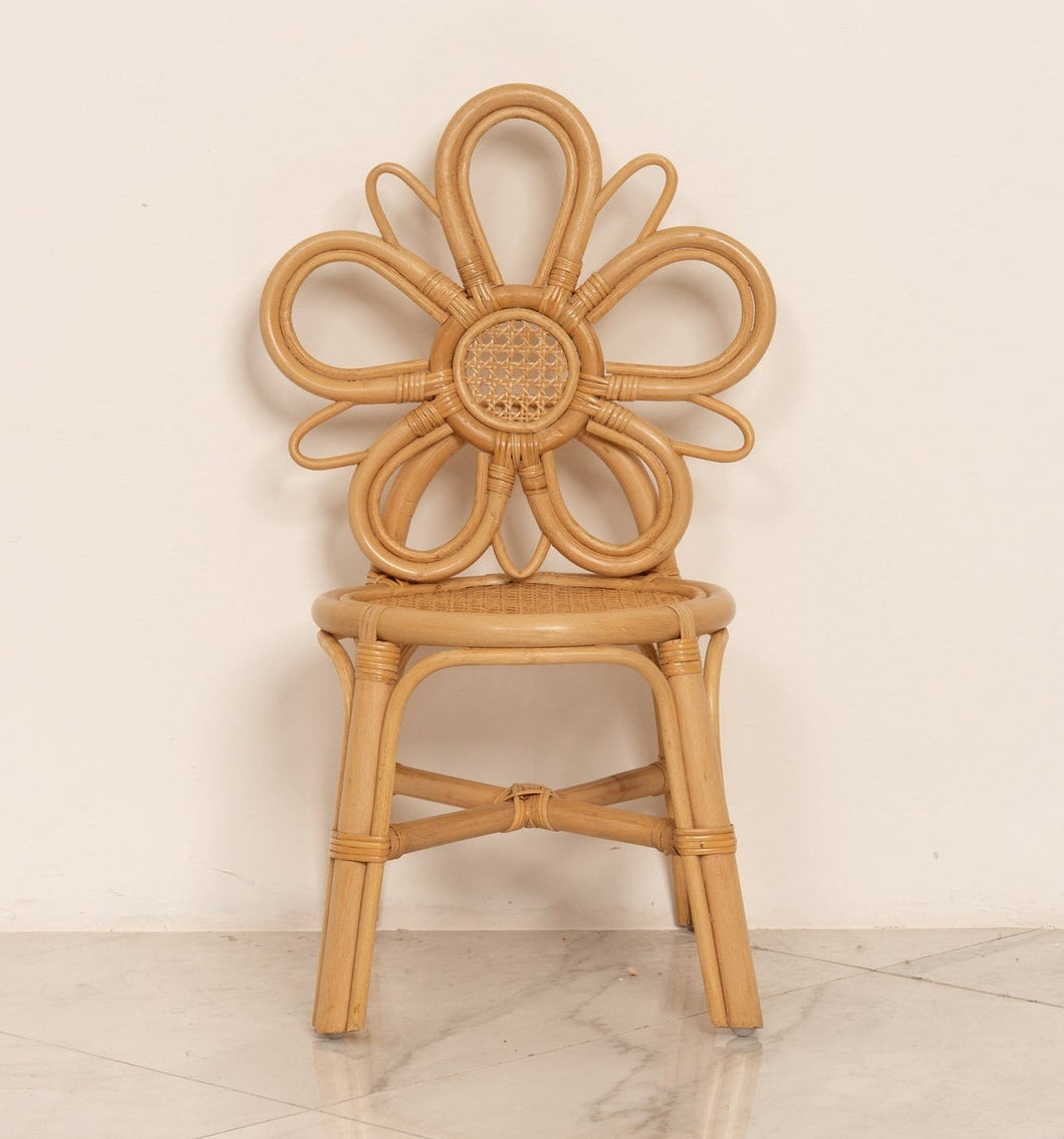 Natura Flower Rattan Kids Chair