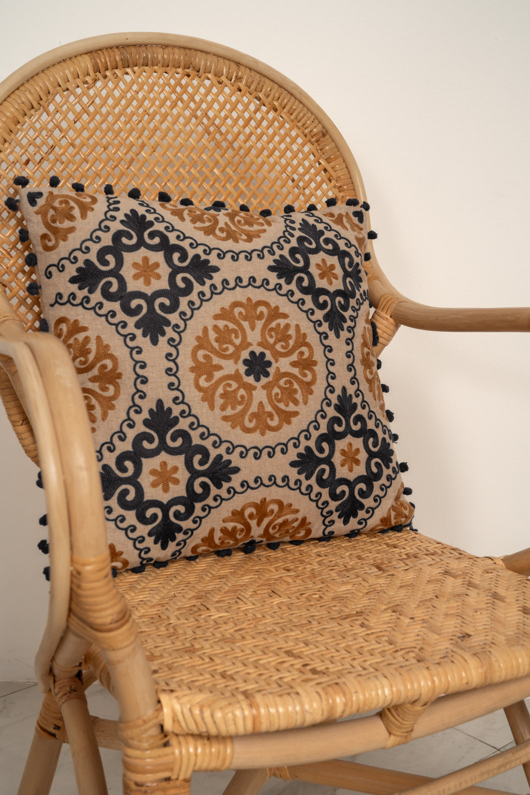 Natura Solace Embroidered Filled Cushion