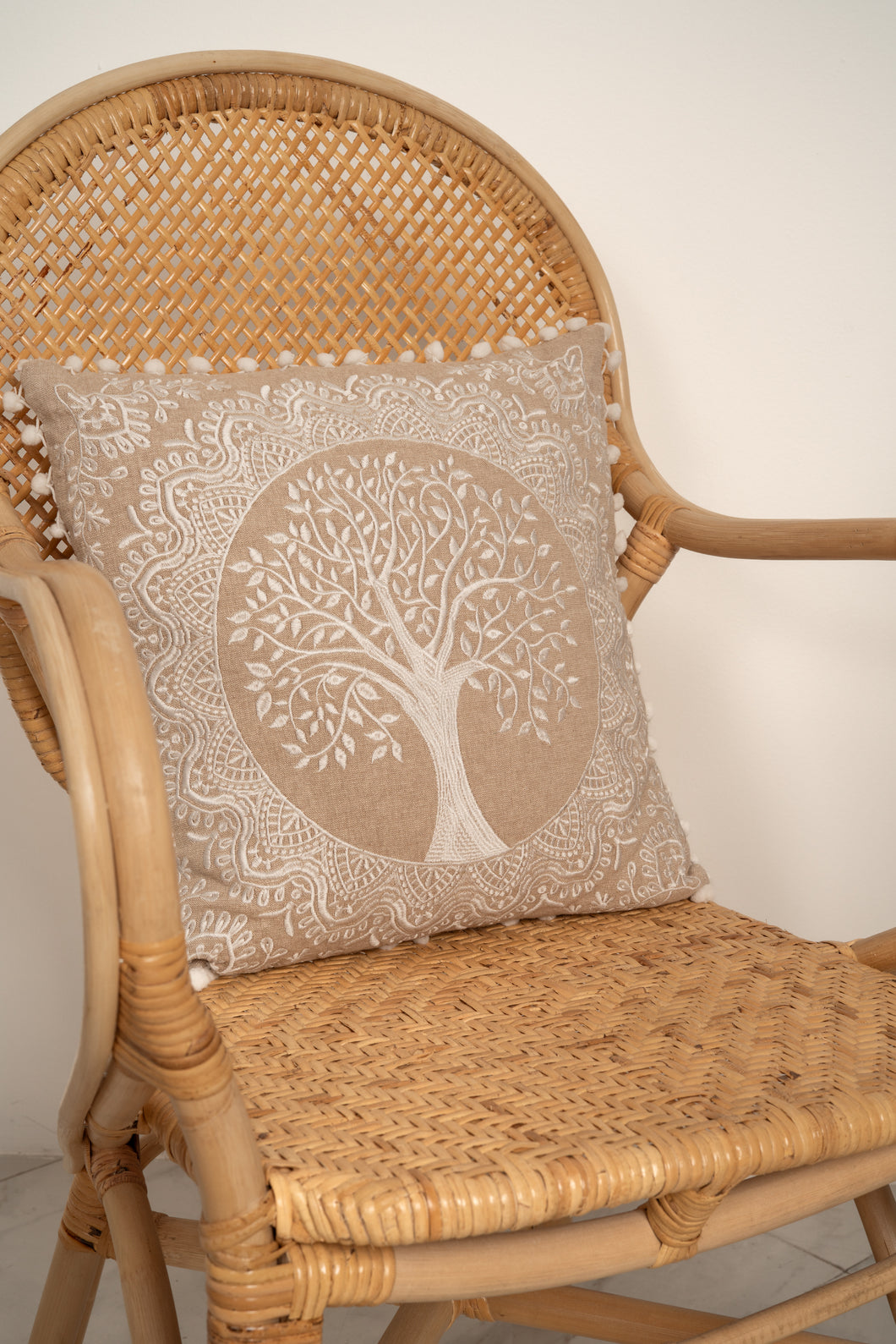 Natura Sitara Embroidered Filled Cushion