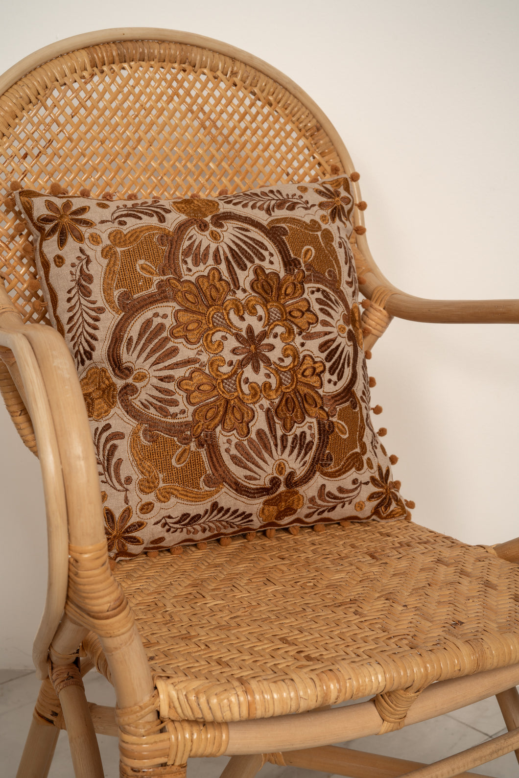 Natura Jashn Embroidered Filled Cushion
