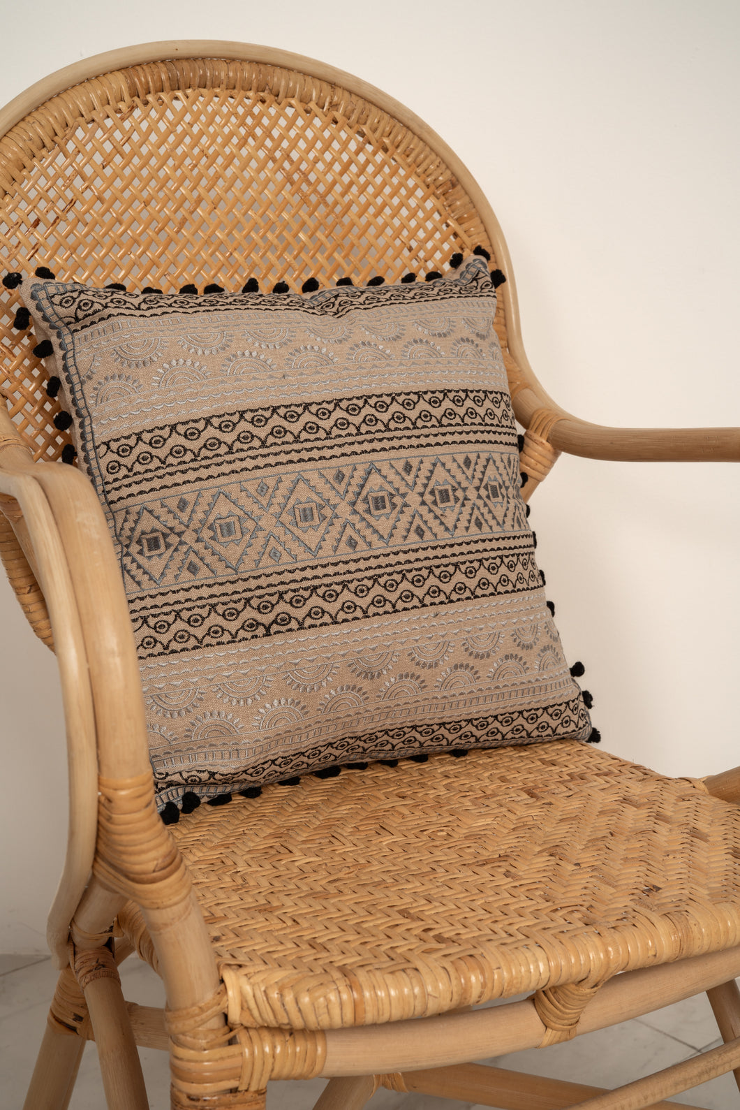 Natura Marigold Embroidered Filled Cushion