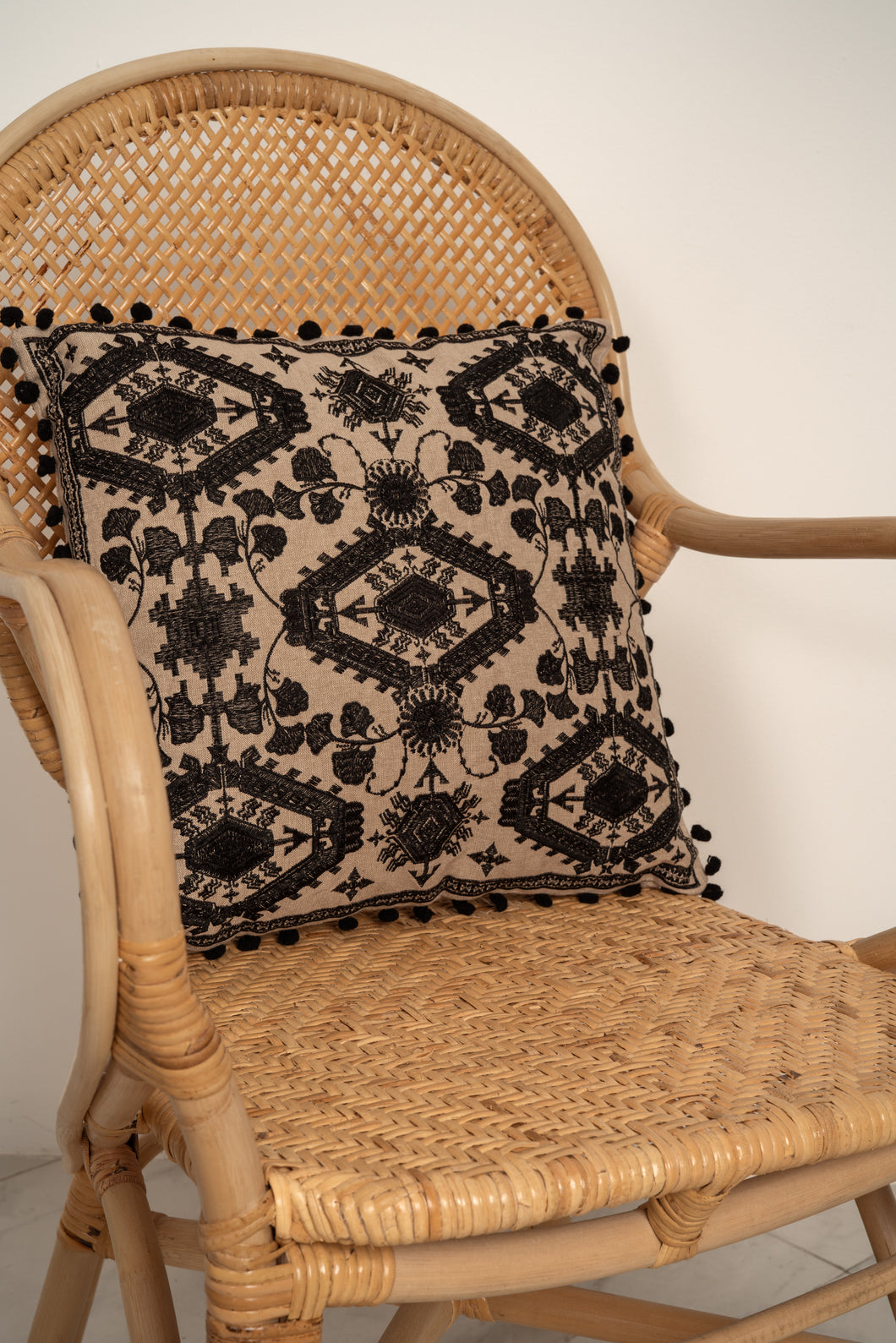 Natura Noor Embroidered Filled Cushion