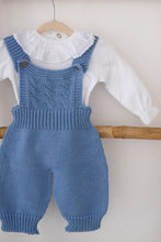 Load image into Gallery viewer, Natura Blue Knitted Baby Romper - Set of 2
