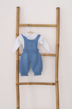 Load image into Gallery viewer, Natura Blue Knitted Baby Romper - Set of 2
