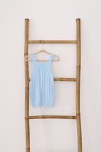 Load image into Gallery viewer, Natura Sky Blue Knitted Baby Romper
