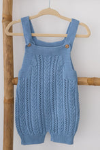 Load image into Gallery viewer, Natura Blue Knitted Baby Romper
