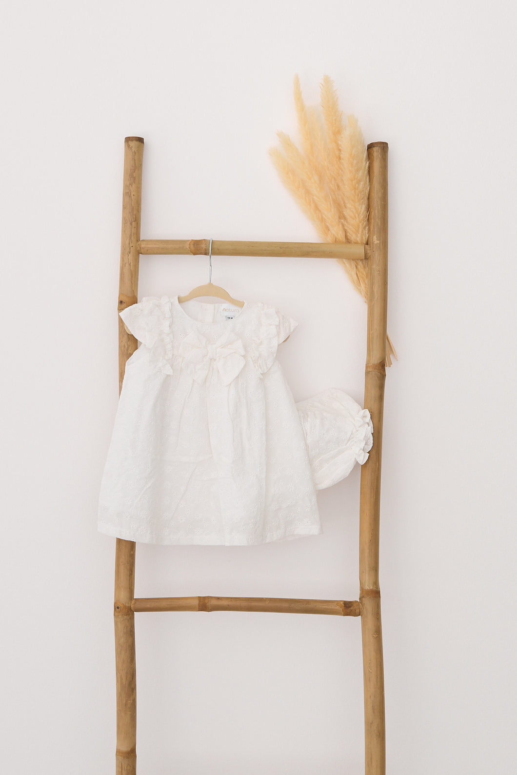 Natura Zinia Dress White Bow - Set of 2