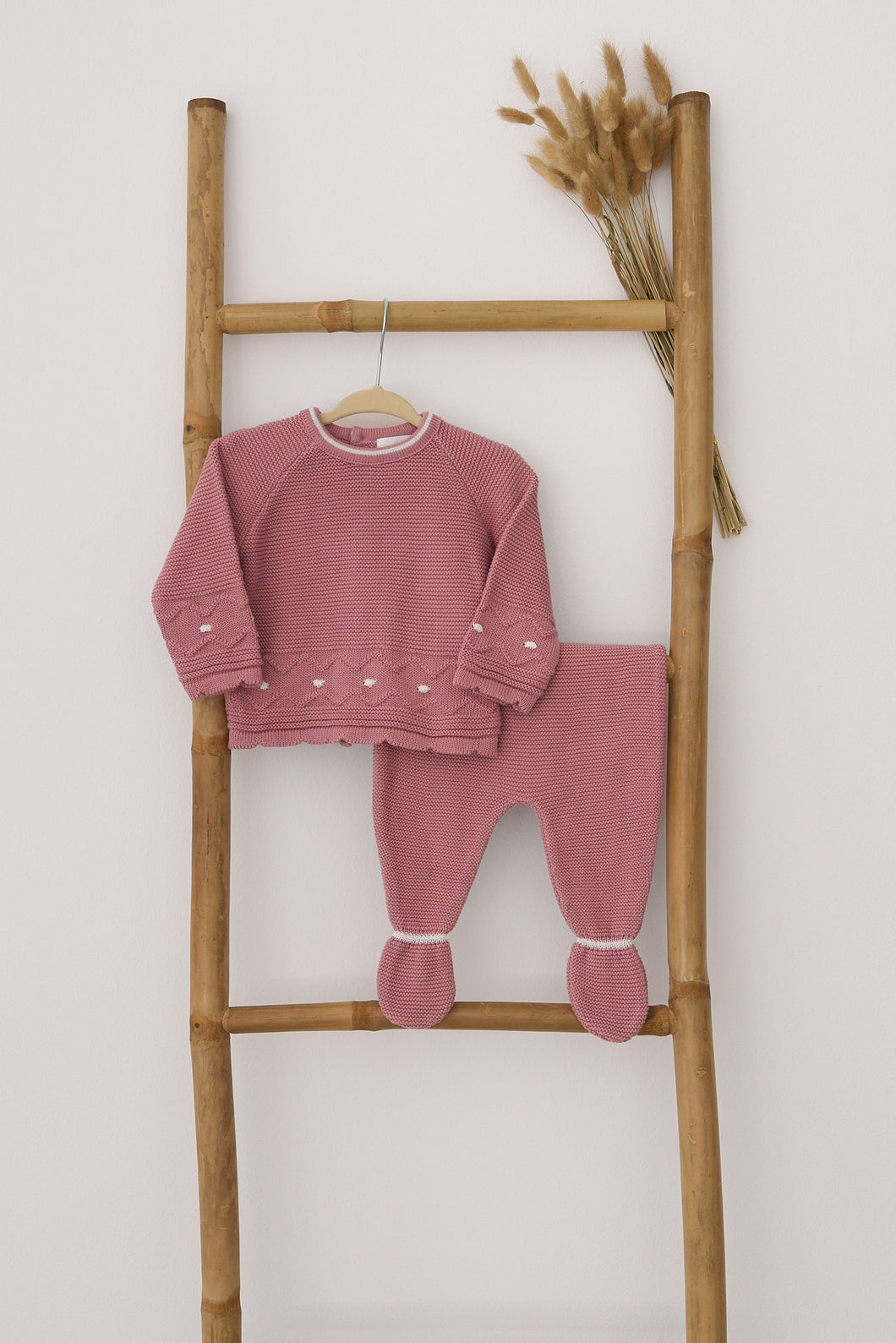 Natura Blush Dotty Knit Set