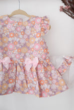 Load image into Gallery viewer, Natura Orange Floral Print Flare Dress
