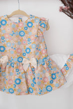 Load image into Gallery viewer, Natura Blue Floral Print Flare Dress
