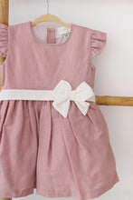 Load image into Gallery viewer, Natura Peony Linen Dress with Bow
